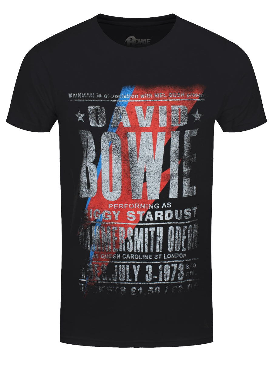 David Bowie Hammersmith Odeon Men's Black T-Shirt