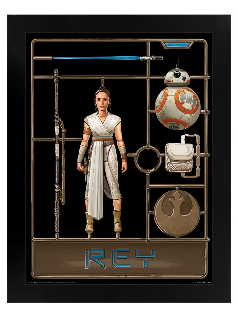 Star Wars: The Rise of Skywalker Rey Model Framed Print