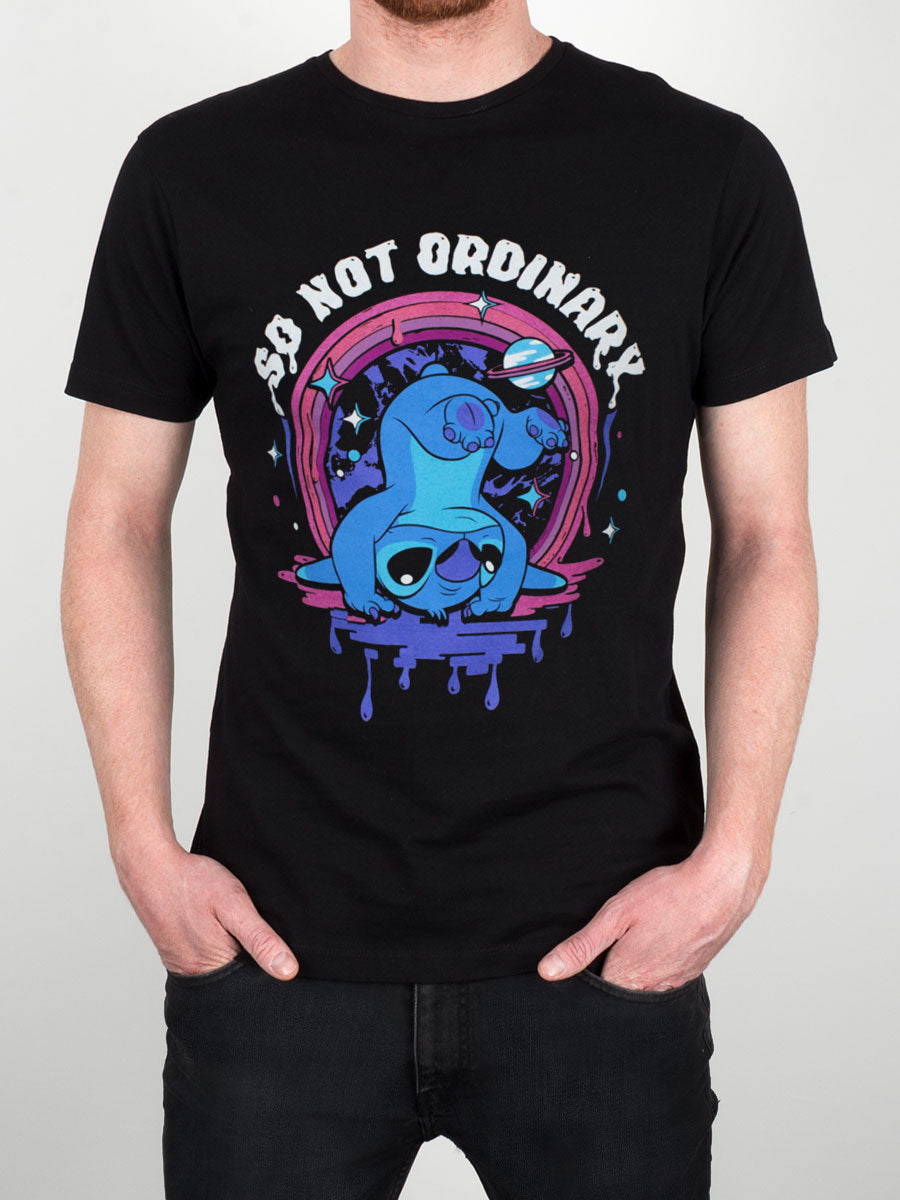 Lilo & Stitch Not Ordinary Men's Black T-Shirt