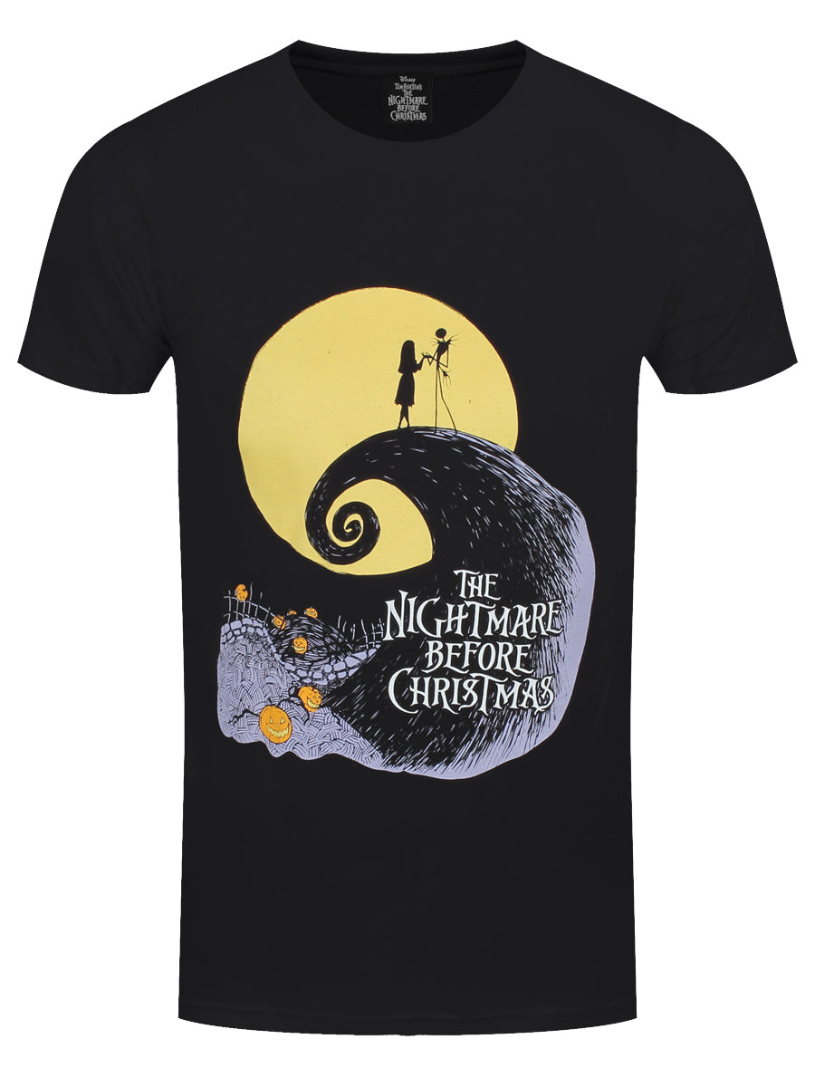 Nightmare Before Christmas Silhouette Men's Black T-Shirt