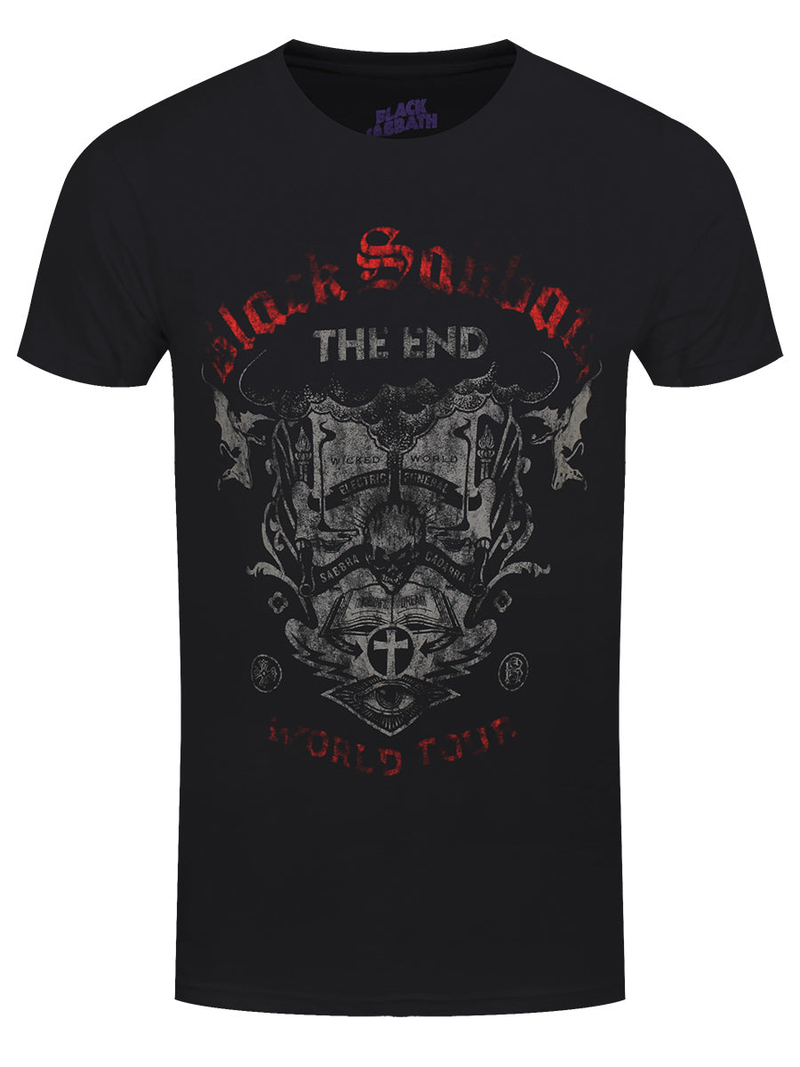 Black Sabbath The End Reading Skull Men's Black T-Shirt