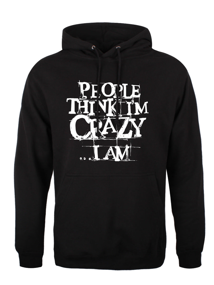 People Think I'm Crazy Men's Black Hoodie