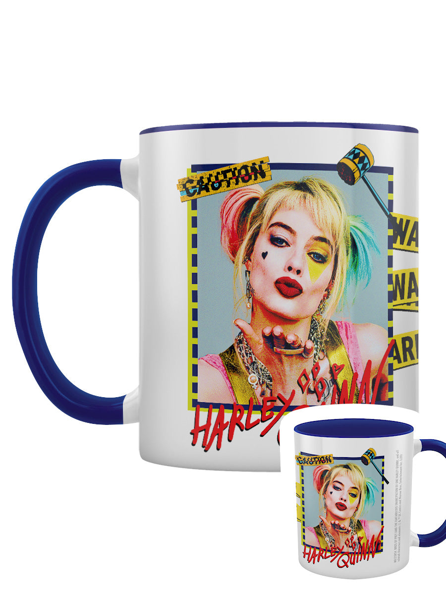 Birds Of Prey (Harley Quinn Warning) Blue Coloured Inner Mug