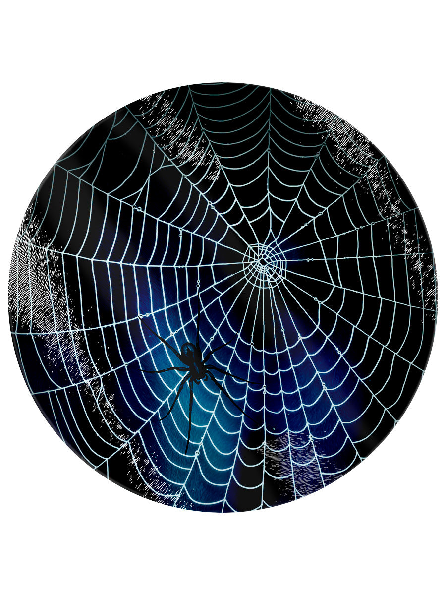 Deadly Web Circular Glass Chopping Board