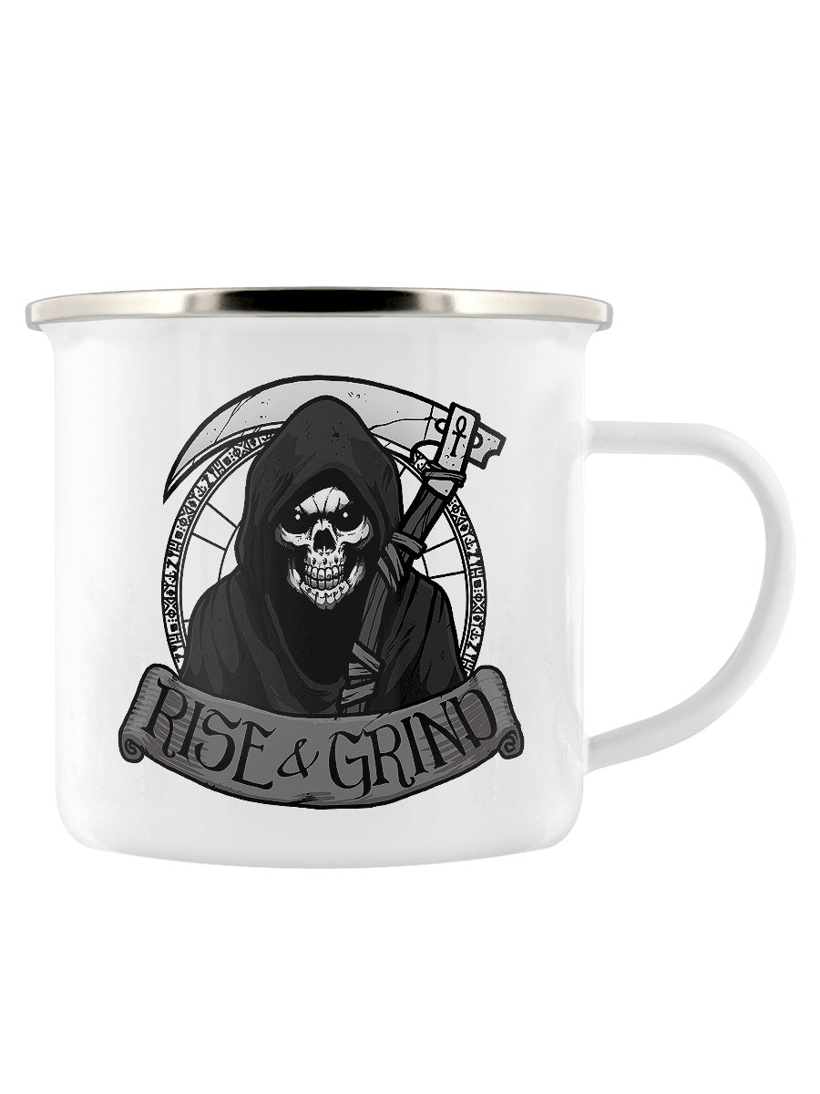 Grim Reaper Rise & Grind Enamel Mug