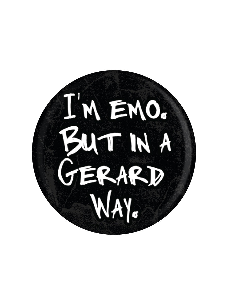 Grindstore Maglietta Uomo 'I'm Emo But In A Gerard Way', Colore Nero, Taglia Unica