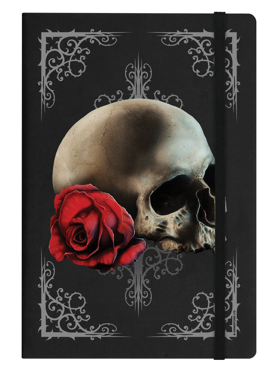 Cranial Rose Black A5 Hard Cover Notebook