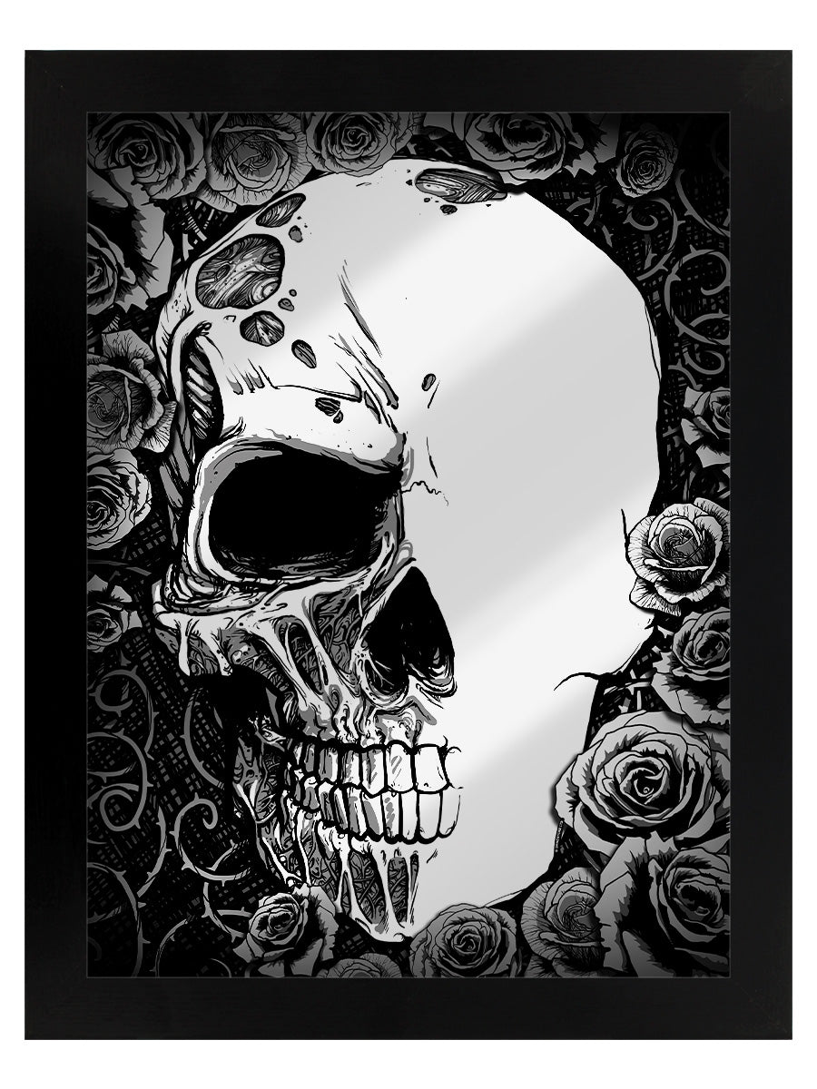 Framed Half Dead Mirrored Tin Sign