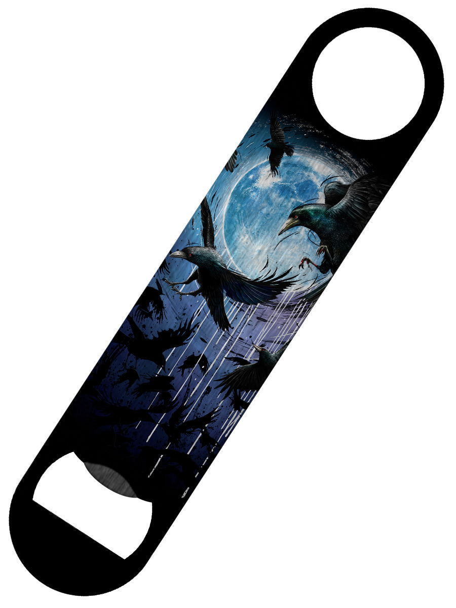 Spiral Crow Moon Bar Blade Bottle Opener