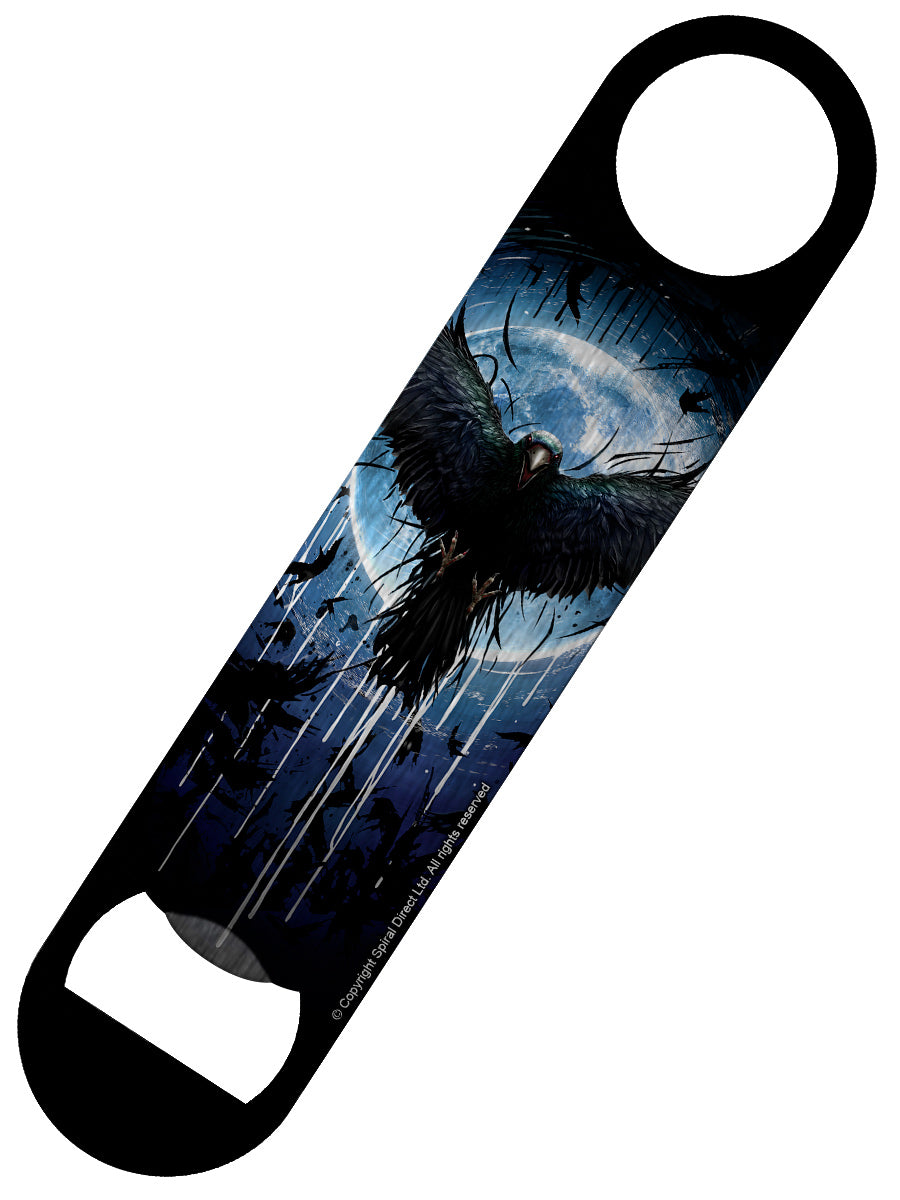 Spiral Crow Moon Bar Blade Bottle Opener