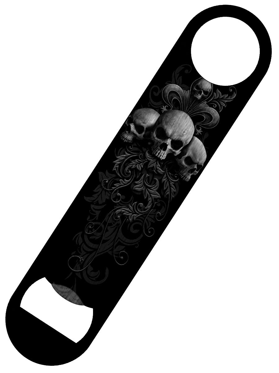 Spiral Skull Scrolls Bar Blade Bottle Opener