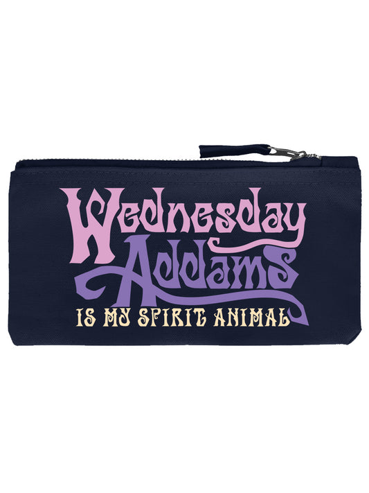 Wednesday Addams Is My Spirit Animal Navy Blue Pencil Case