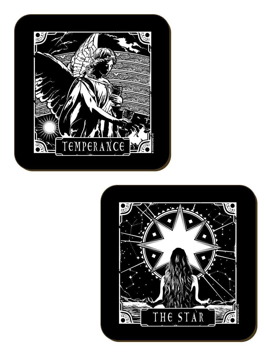 Deadly Tarot The Moon, Temperance, The Empress & The Star 4 Piece Coaster Set