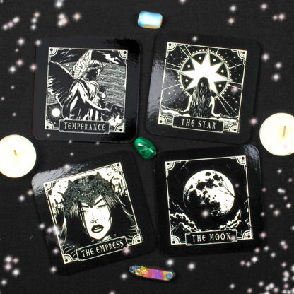 Deadly Tarot The Moon, Temperance, The Empress & The Star 4 Piece Coaster Set