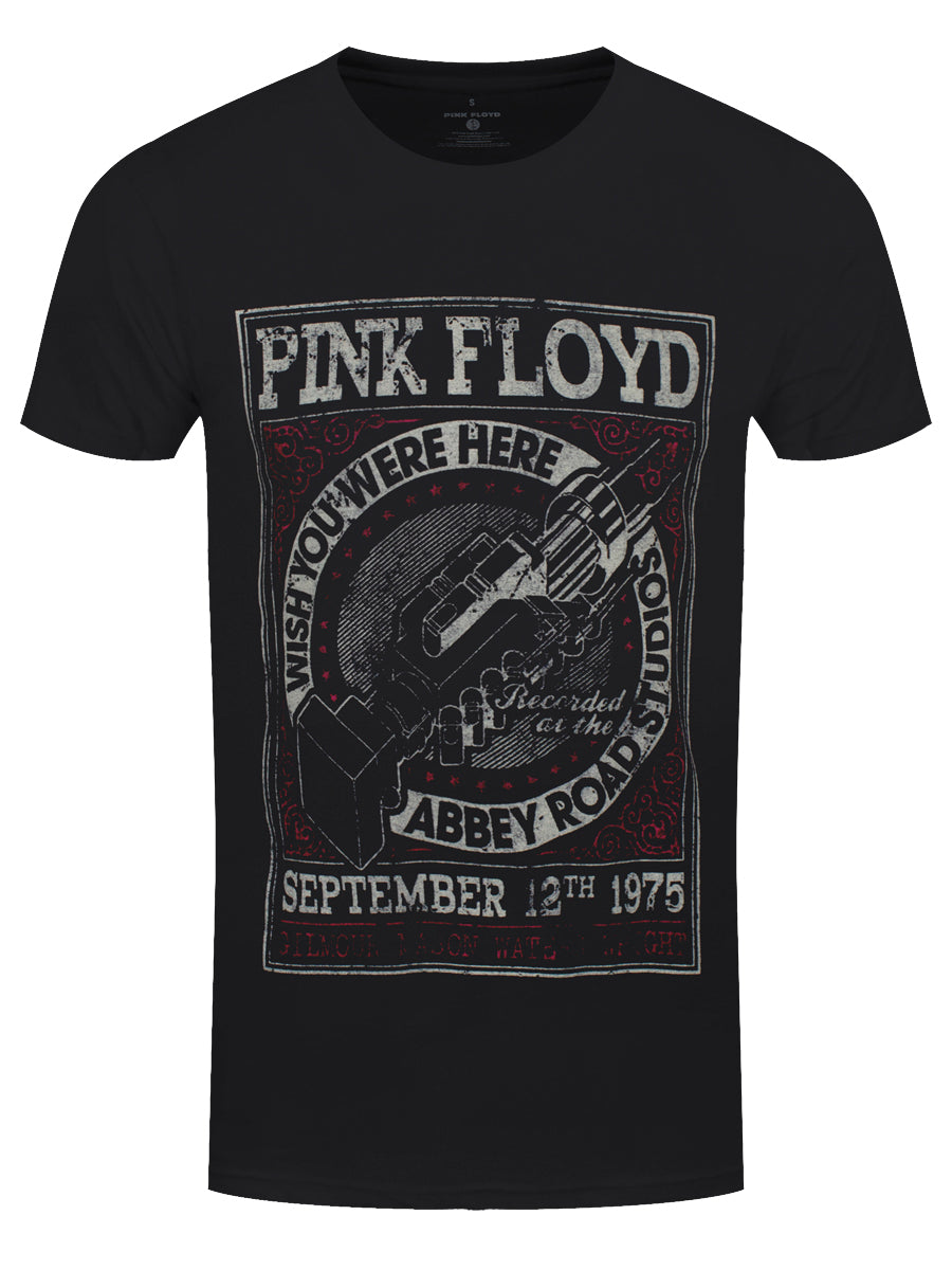 Pink Floyd Wish You Were Here Abbey Road Studios Men's Black T-Shirt