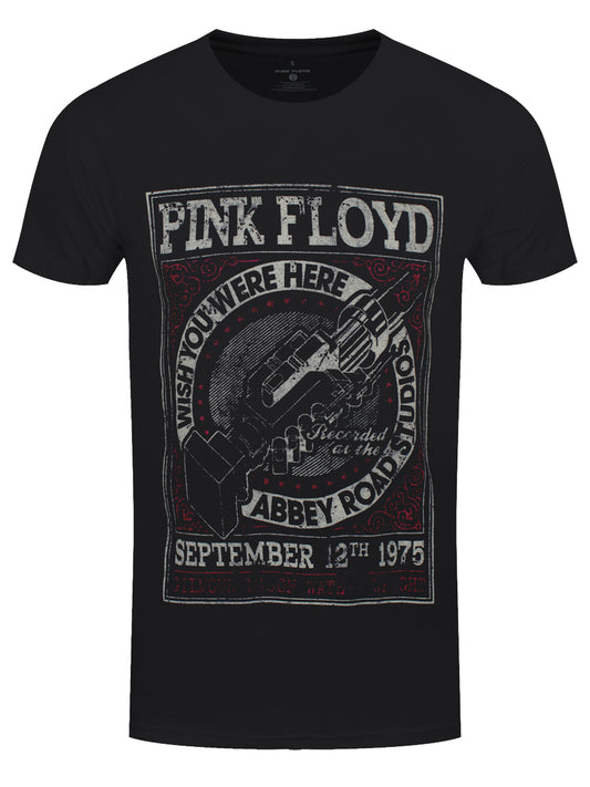 Pink Floyd Wish You Were Here Abbey Road Studios Men's Black T-Shirt