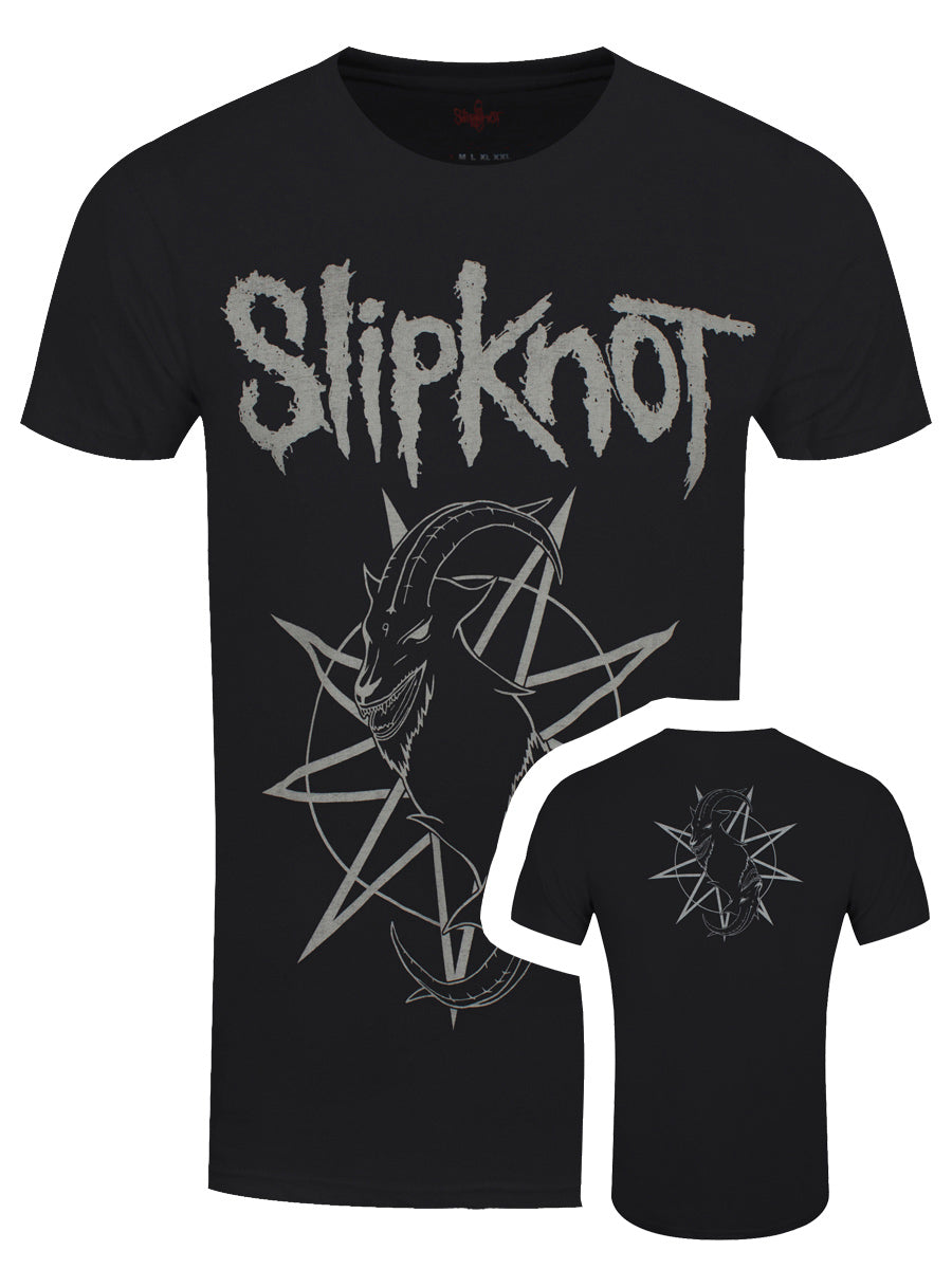 Slipknot Goat Star Logo Back Print Men's Black T-Shirt