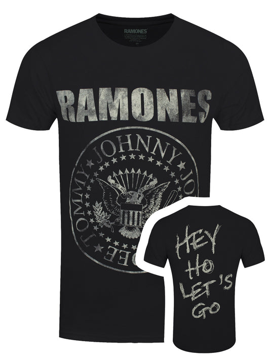 Ramones Seal Hey Ho Men's Black T-Shirt