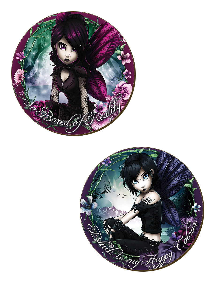 Hexxie Fairies 4 Piece Coaster Set