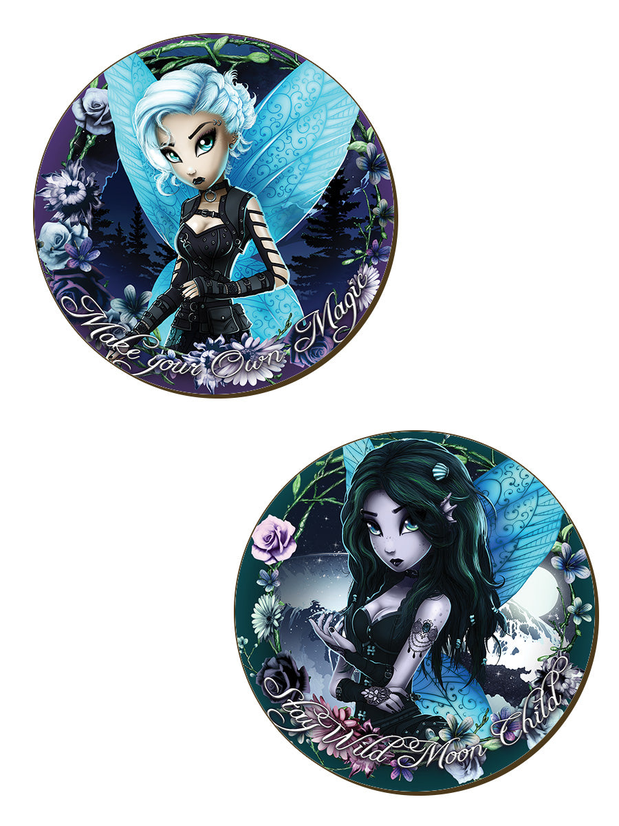 Hexxie Fairies 4 Piece Coaster Set