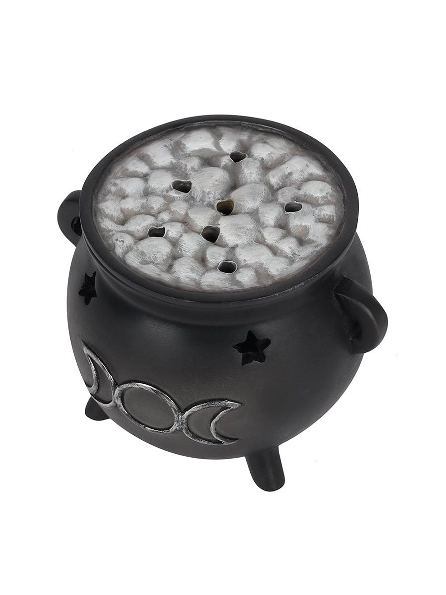 Triple Moon Cauldron Incense Cone Burner