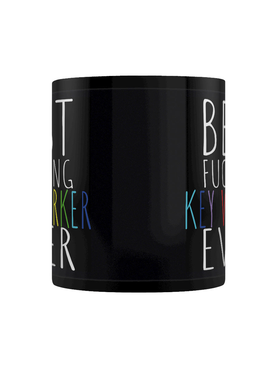 Best Fucking Key Worker Ever Black Mug