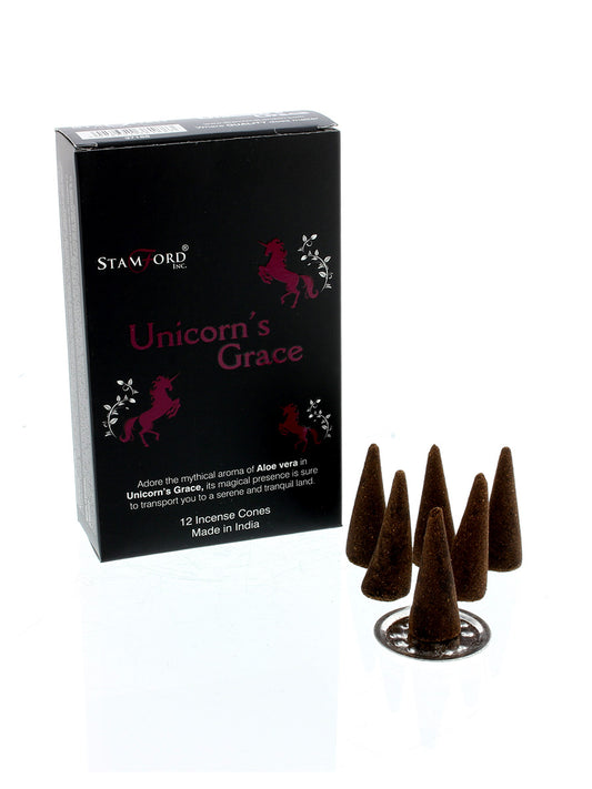 Stamford Black Incense Cones - Unicorn's Grace