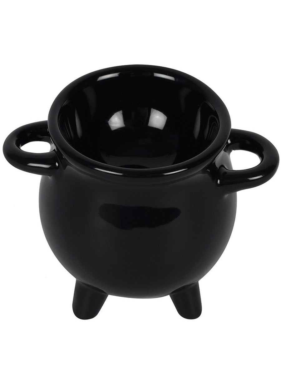 Cauldron Egg Cup With Broom Spoon