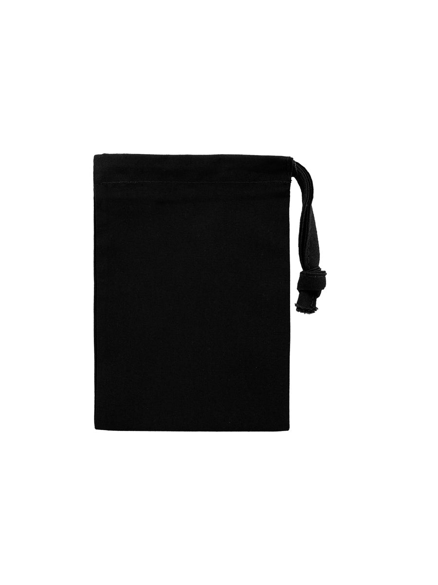 Crystal Queen Small Black Drawstring Bag