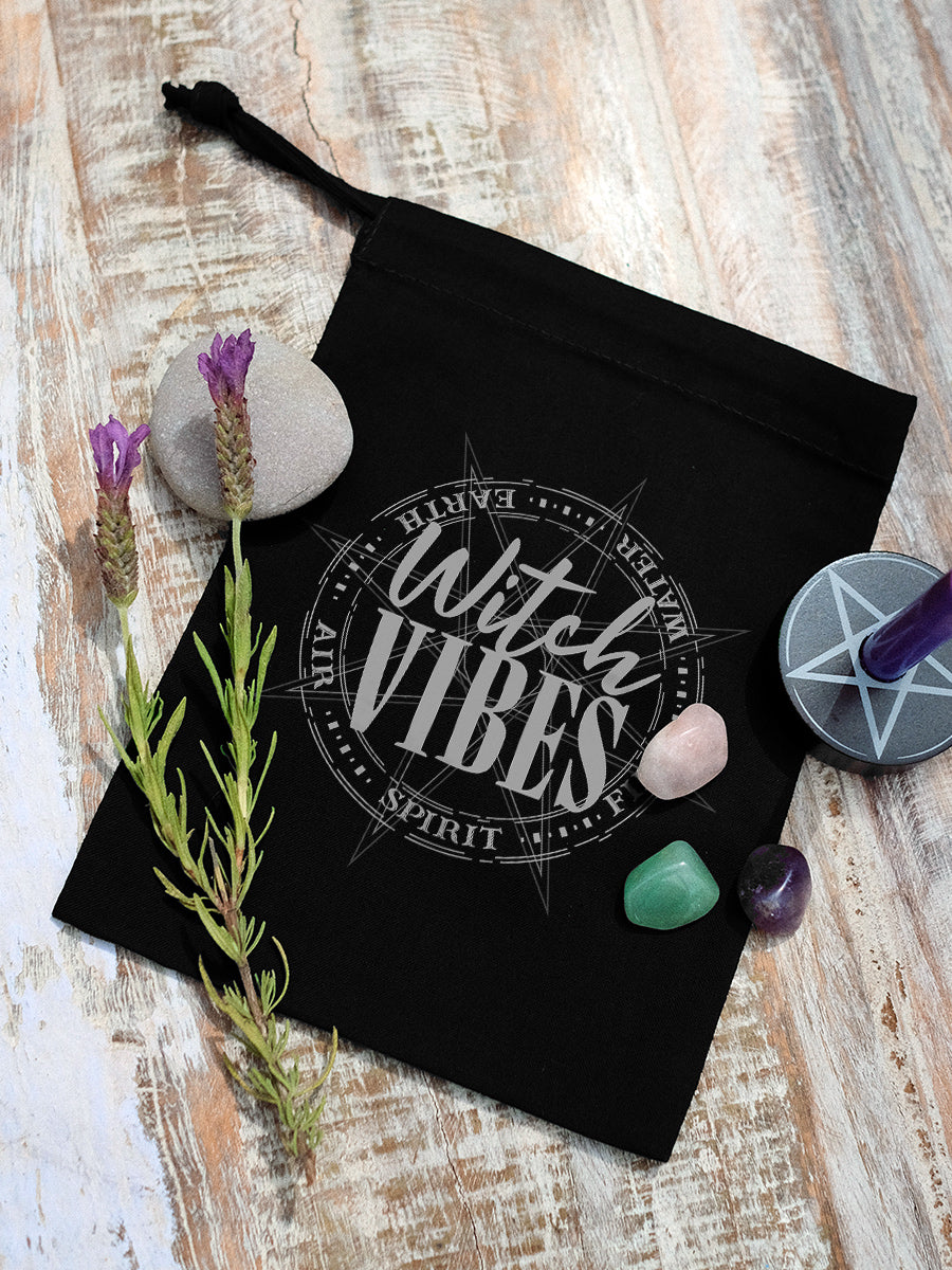 Elemental Witch Vibes Black Crystal Bag