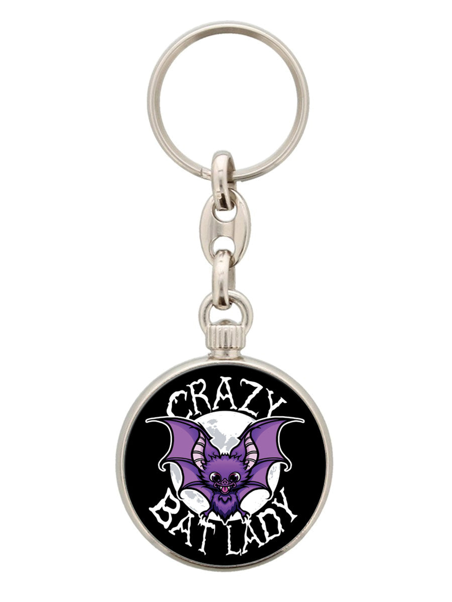 Crazy Bat Lady Keyring