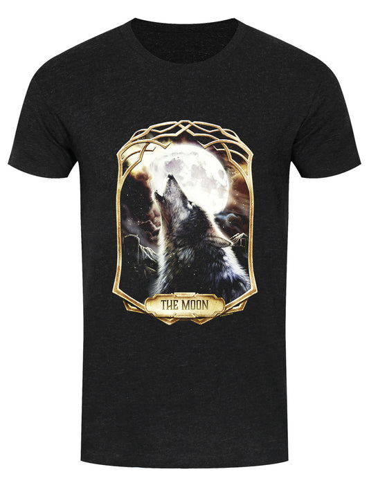 Deadly Tarot Obsidian - The Moon Men's Heather Black Denim T-Shirt