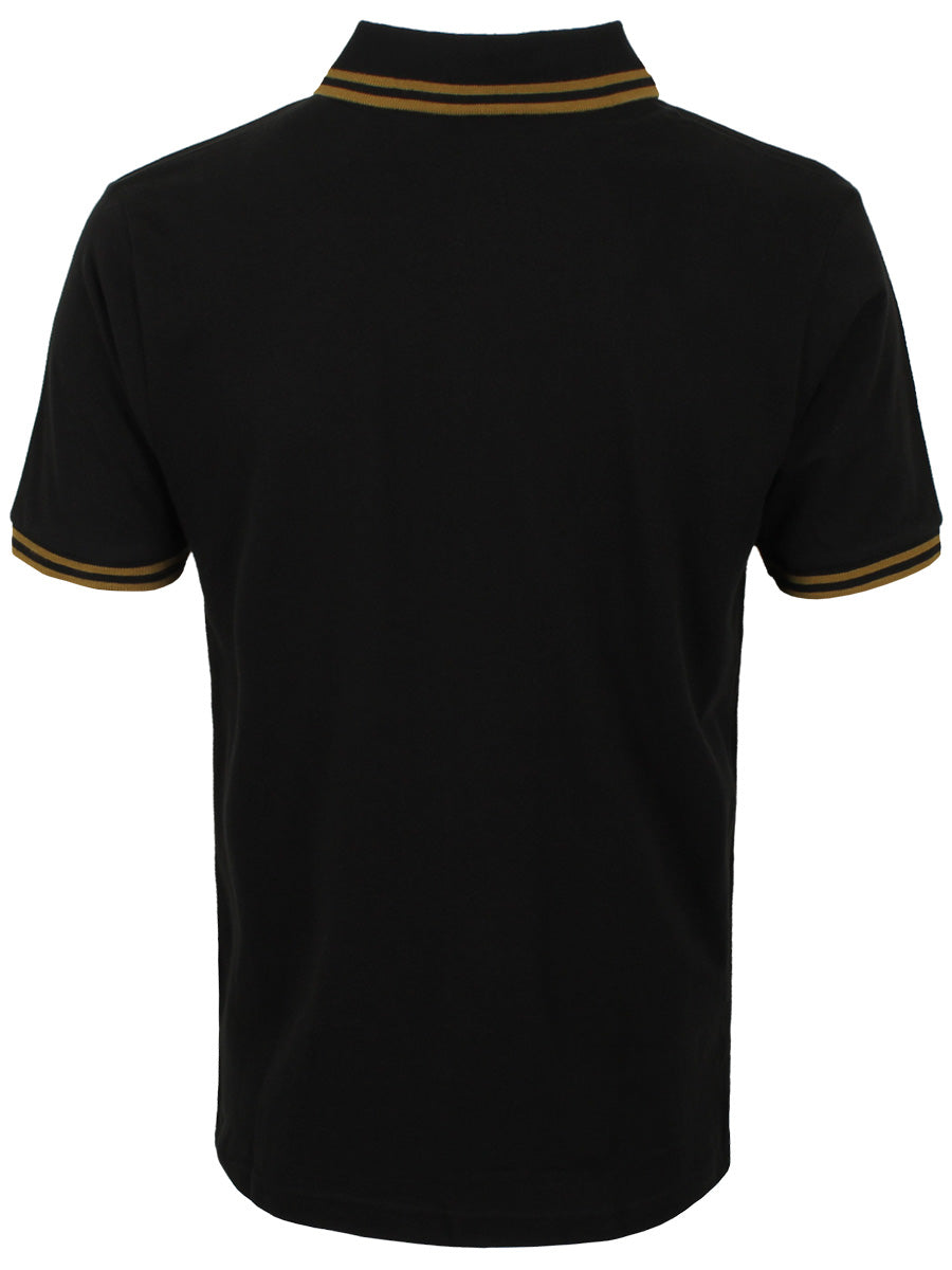 Queen Crest Logo Men's Black Polo Shirt