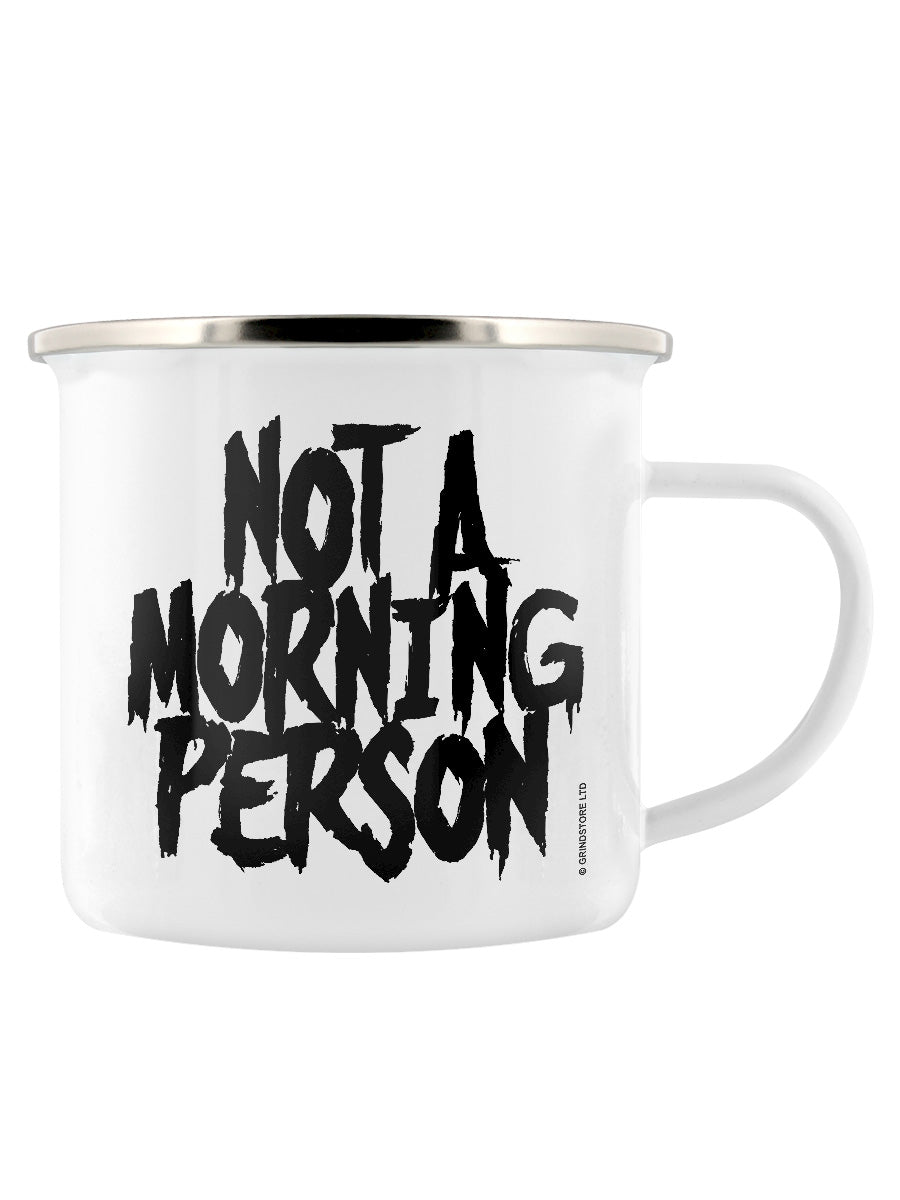 Psycho Penguin Not A Morning Person Enamel Mug