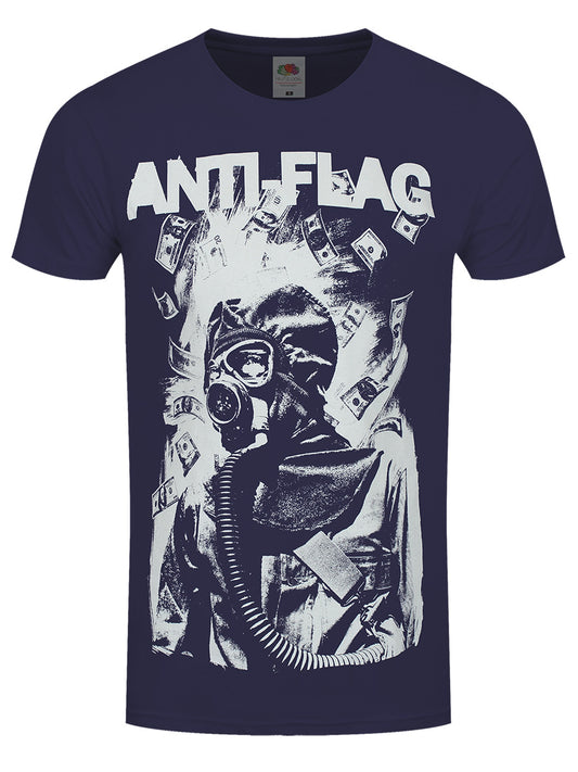 Anti-Flag Gasmask Men's Navy T-Shirt