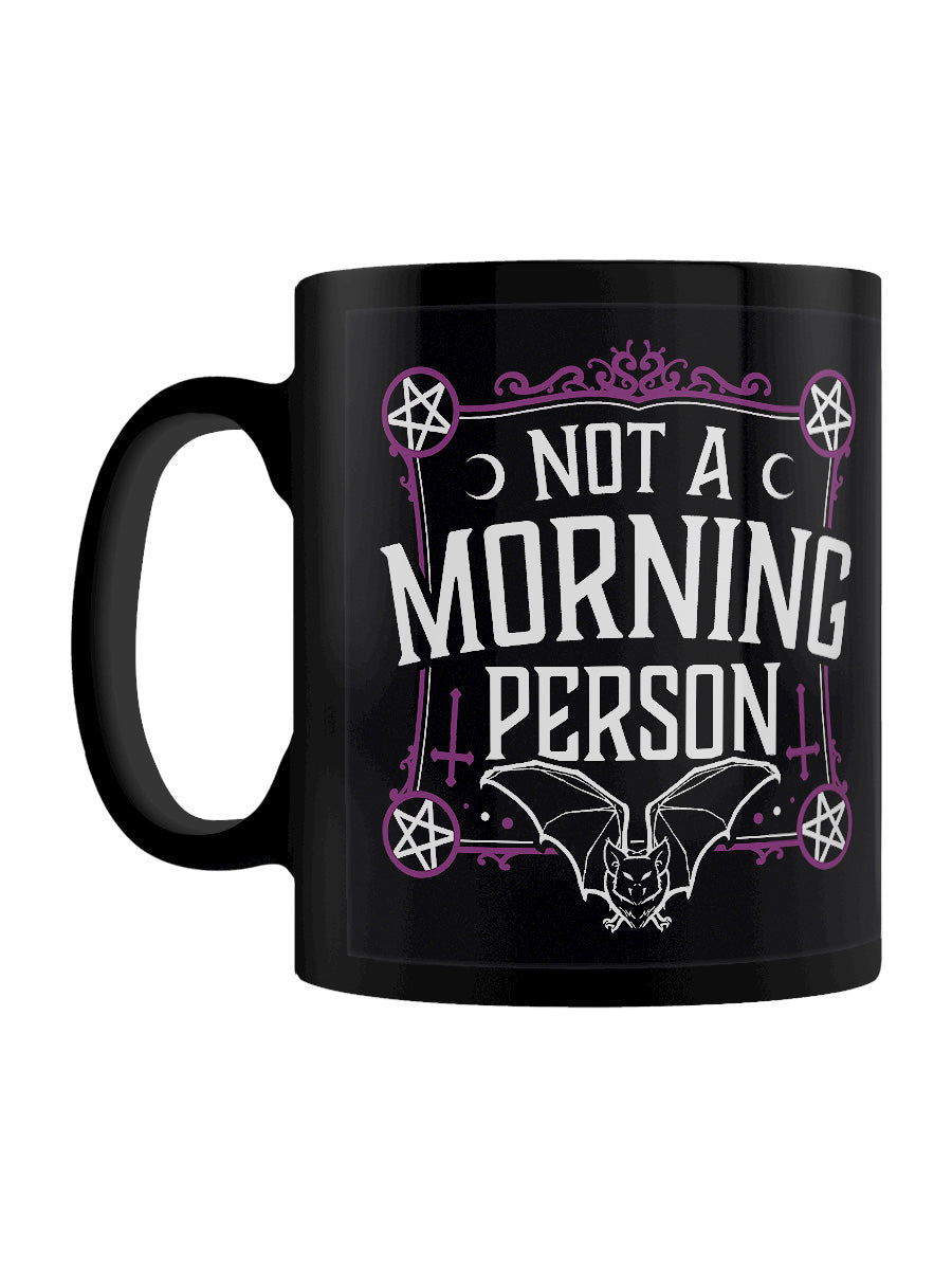 Not A Morning Person Black Mug