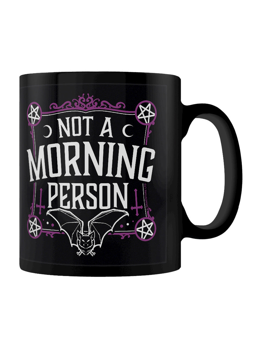 Not A Morning Person Black Mug