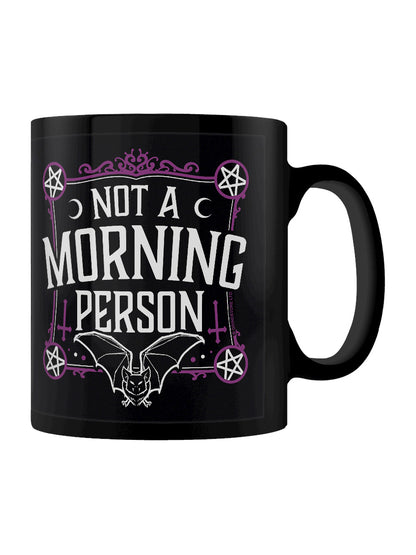 Not A Morning Person Black Mug
