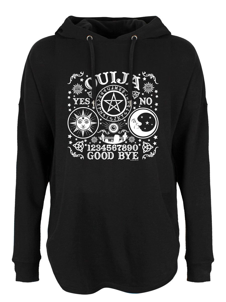 Ouija Board Ladies Black Oversized Hoodie