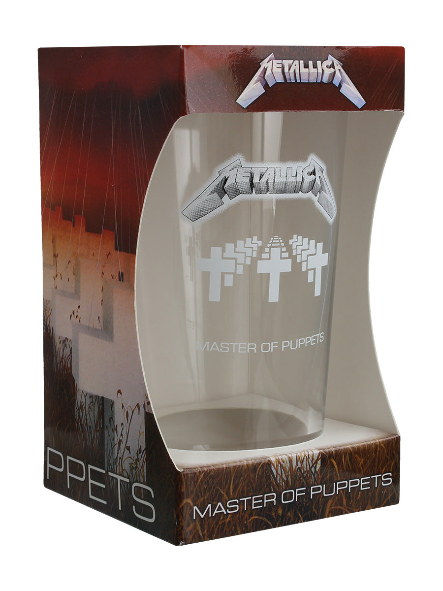 Metallica Master Of Puppets Drinking Glass