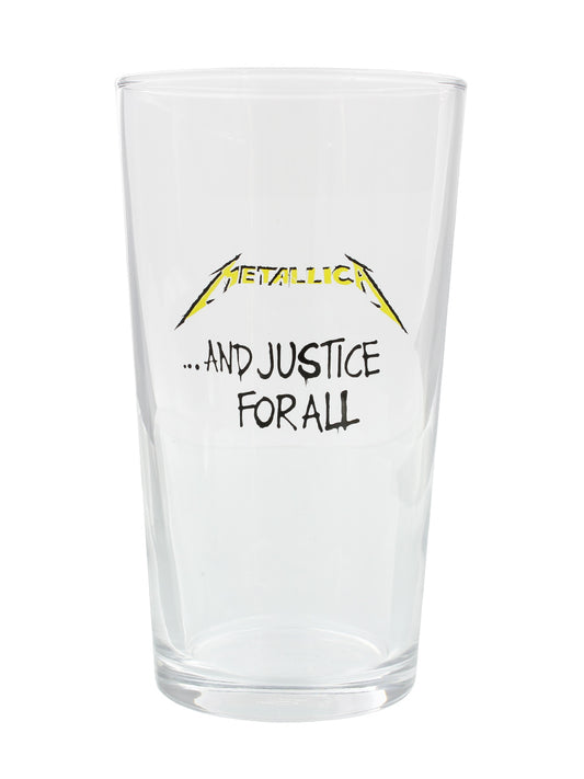 Metallica And Justice For All Drinking Glass