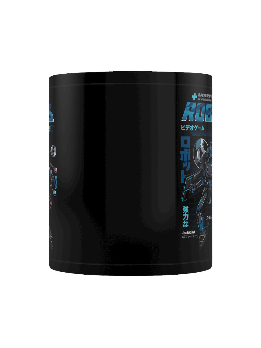 Ilustrata Video Game Robots Serie S Black Coffee Mug