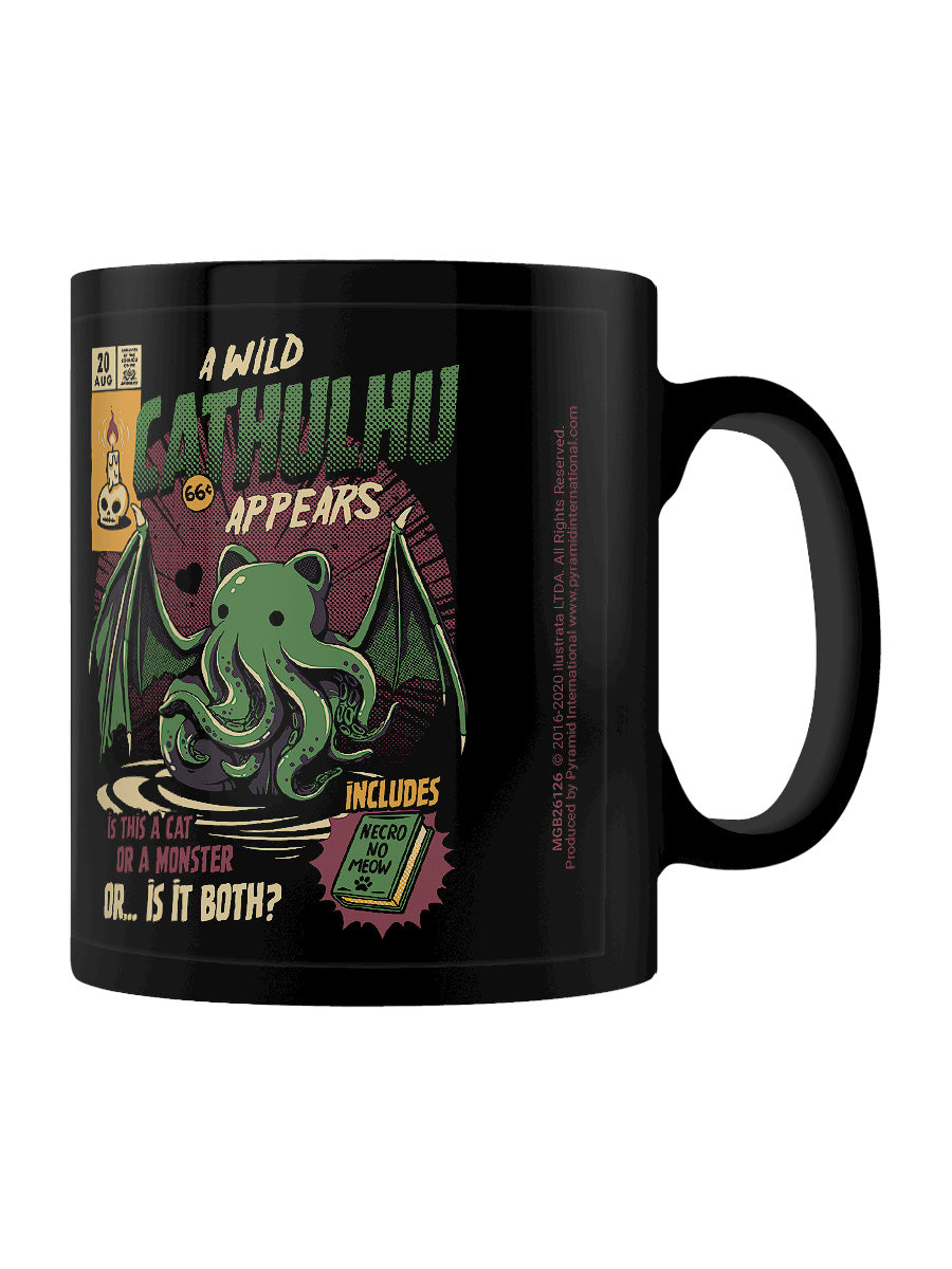 Ilustrata Cathulhu Black Coffee Mug