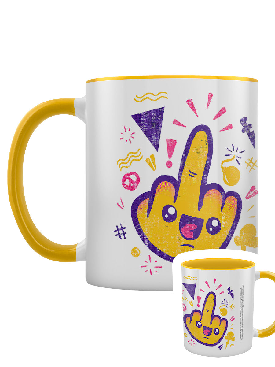 Ilustrata Fuck Off Yellow Coloured Inner Mug