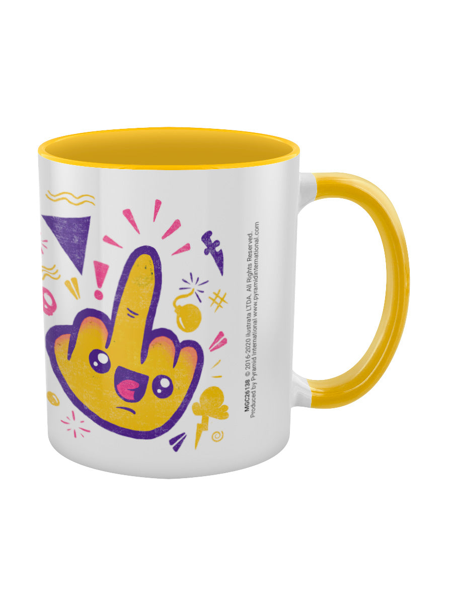 Ilustrata Fuck Off Yellow Coloured Inner Mug