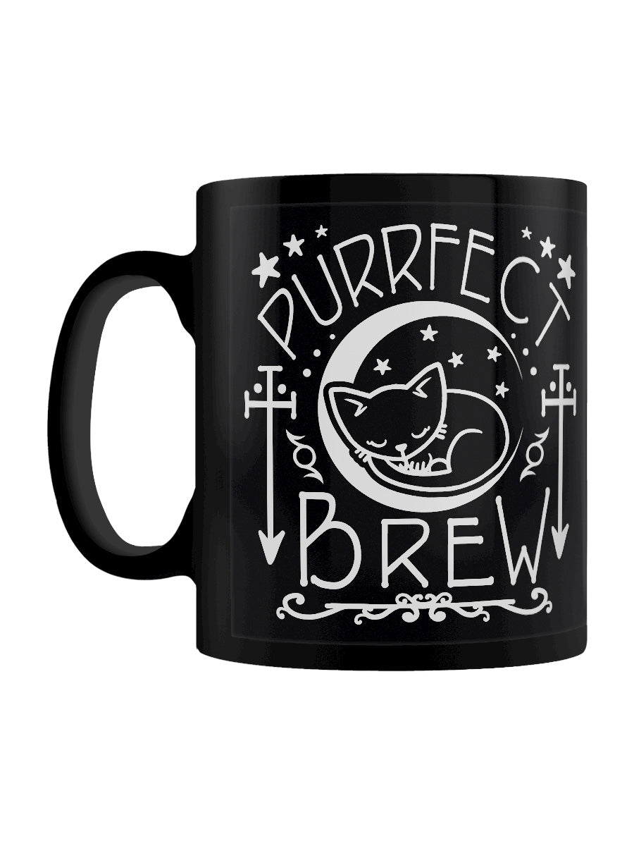 Purrfect Brew Black Mug