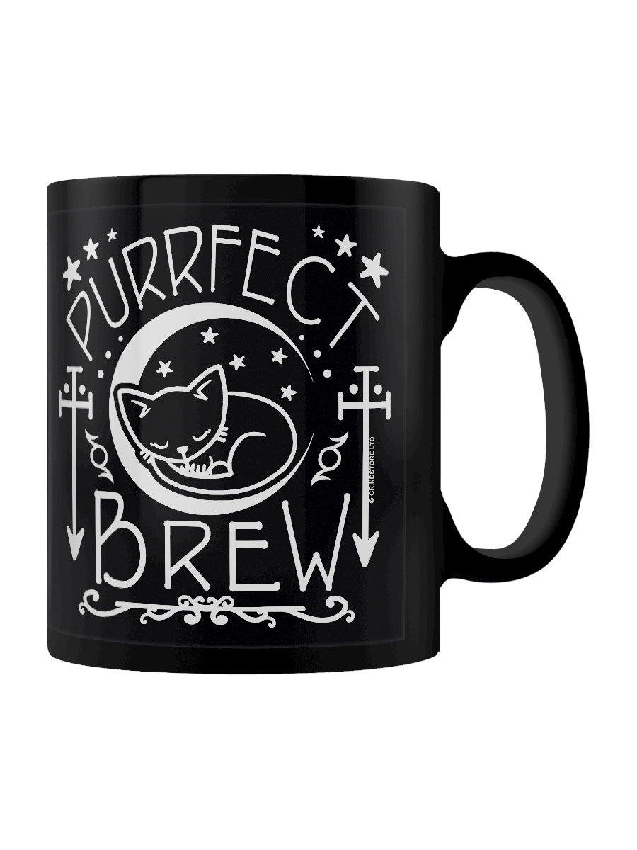 Purrfect Brew Black Mug