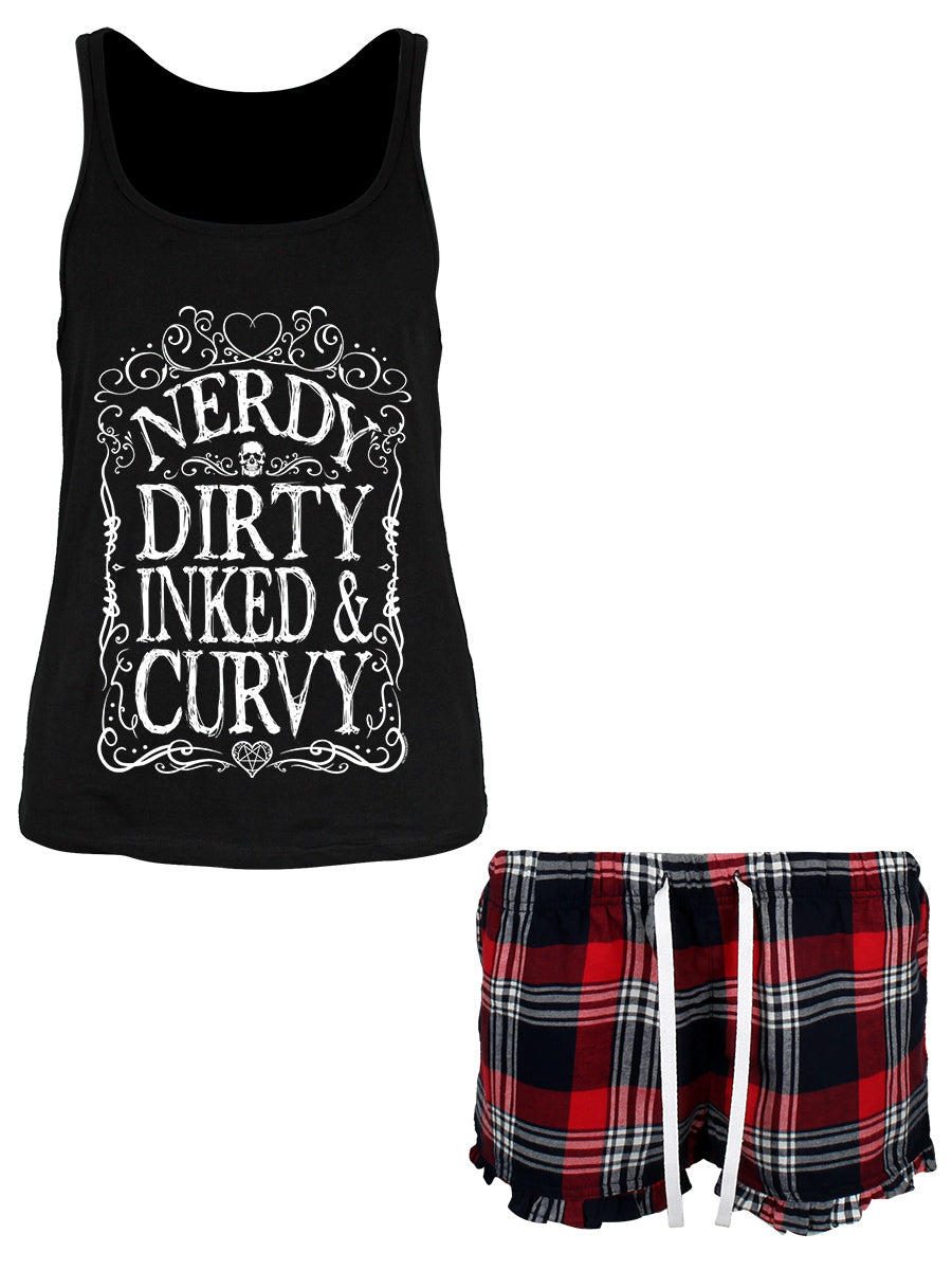 Nerdy Dirty Inked & Curvy Ladies Short Pyjama Set