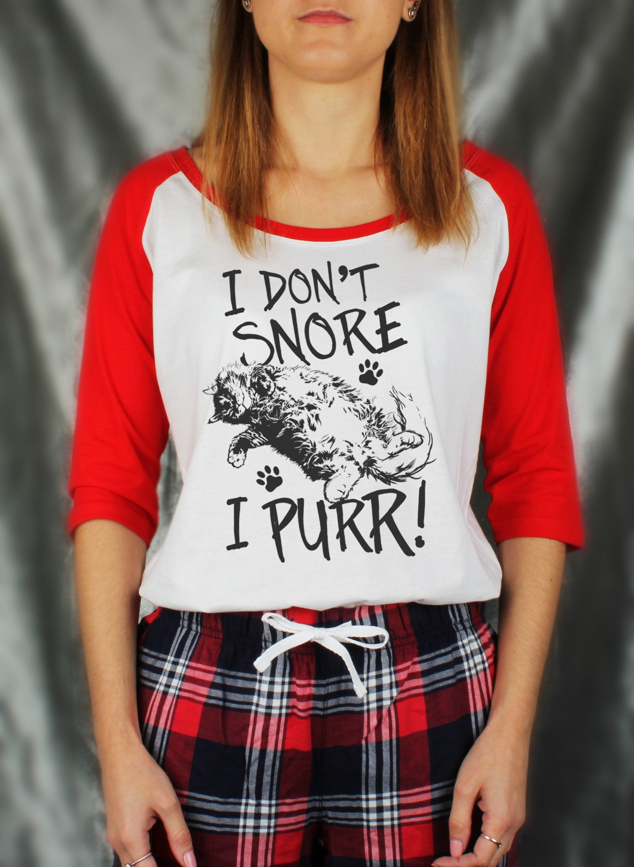 I Don't Snore I Purr Ladies Long Pyjama Set