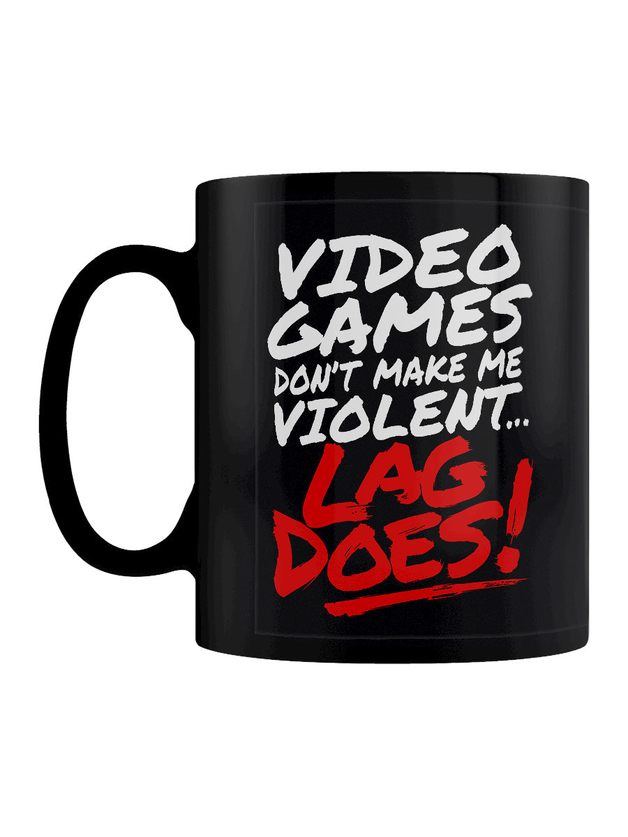 Video Games Don't Make Me Violent Black Mug